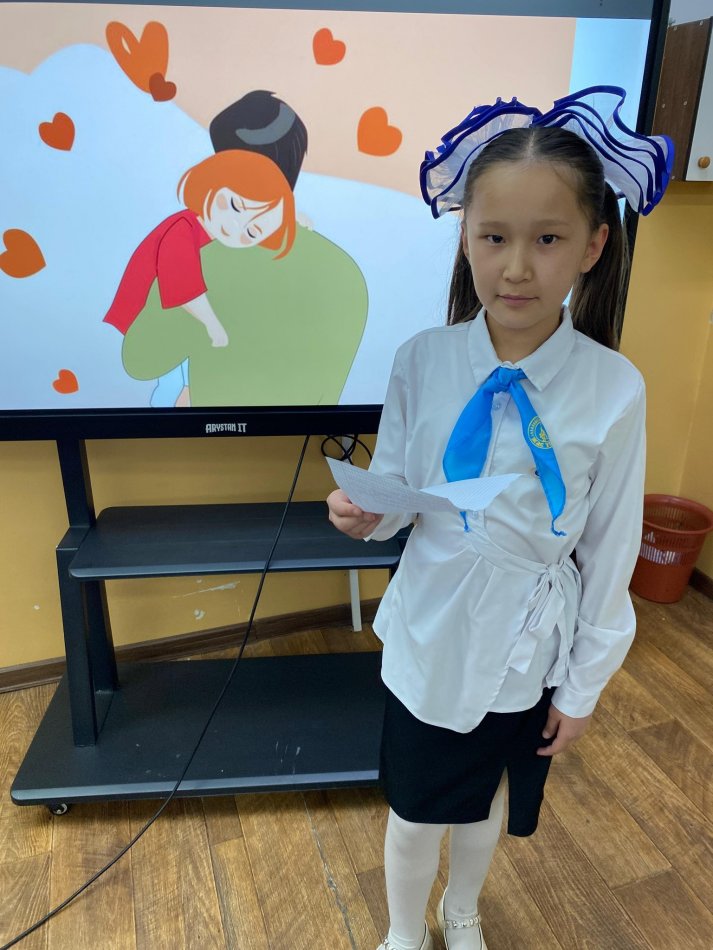 «Әкеме хат» тақырыбында тәрбие бағытындағы сабақ ұйымдастырылды.